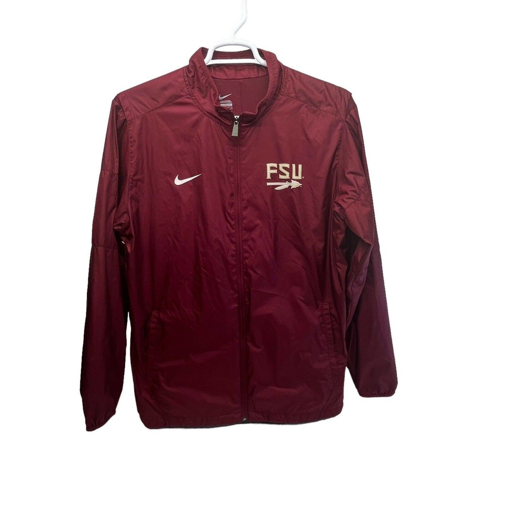 Nike Full Zip Florida State Seminoles Jacket Mens L Red Storm Long Sleeve NCAA